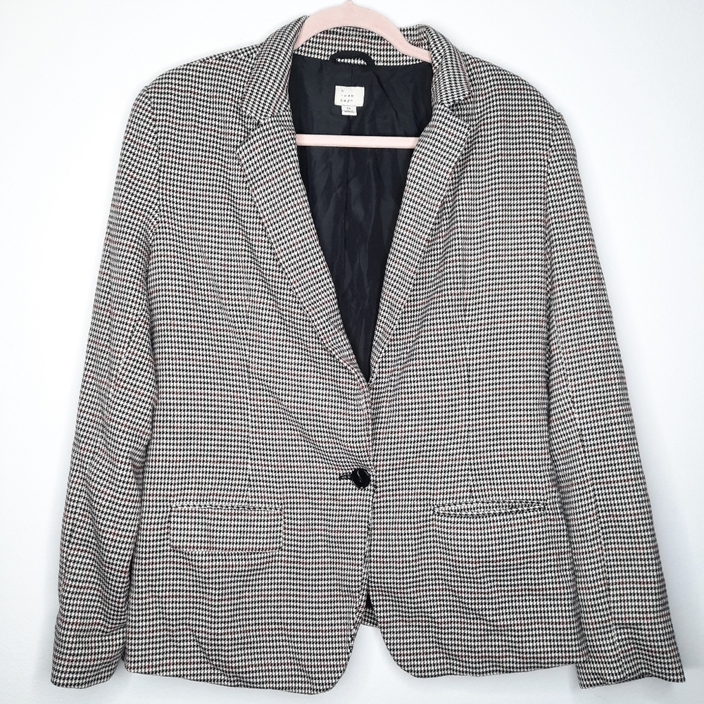 A New Day Houndstooth Blazer 14